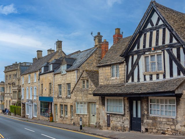 Historical houses of the Cotswolds region at Painswick, England