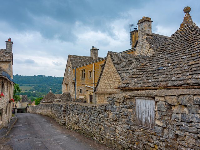 Historical houses of the Cotswolds region at Painswick, England
